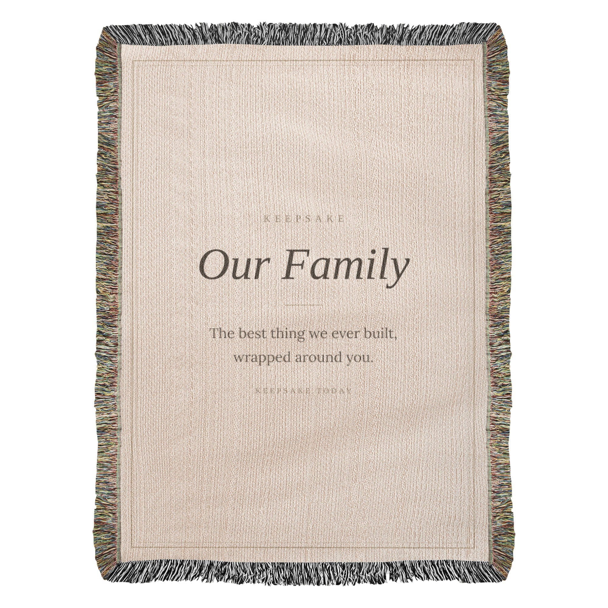 Our Family Woven Blanket - Heirloom Keepsake Gift
