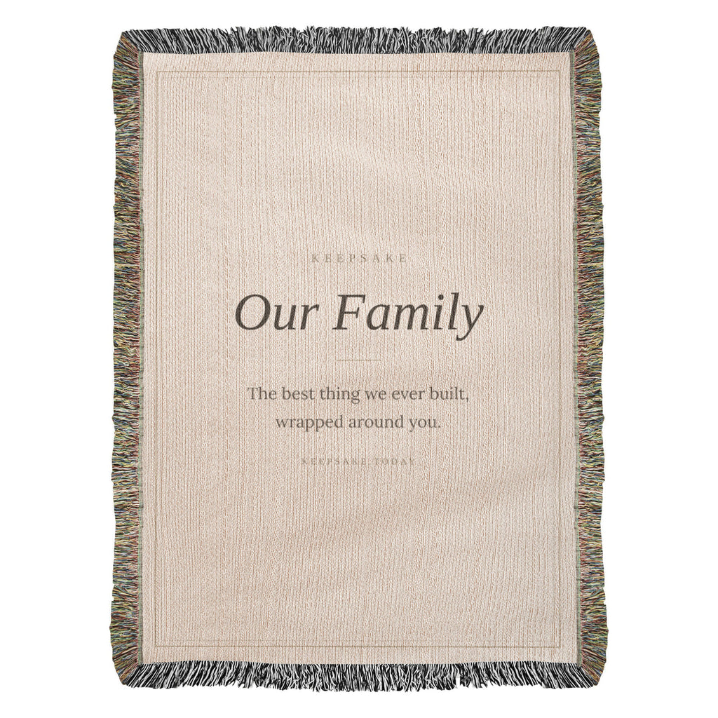 Our Family Woven Blanket - Heirloom Keepsake Gift