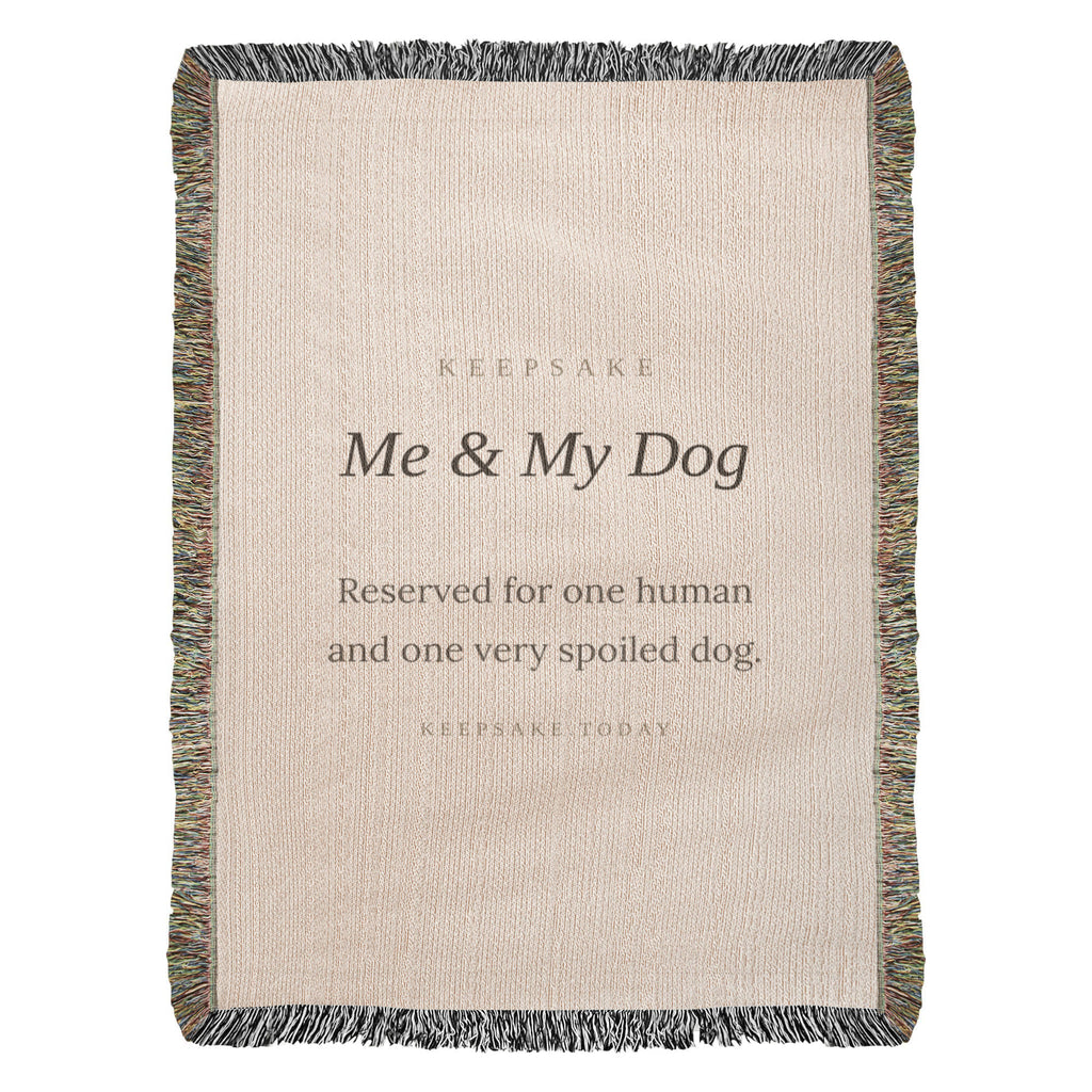 Me & My Dog Woven Keepsake Blanket - Gift for Dog Lovers