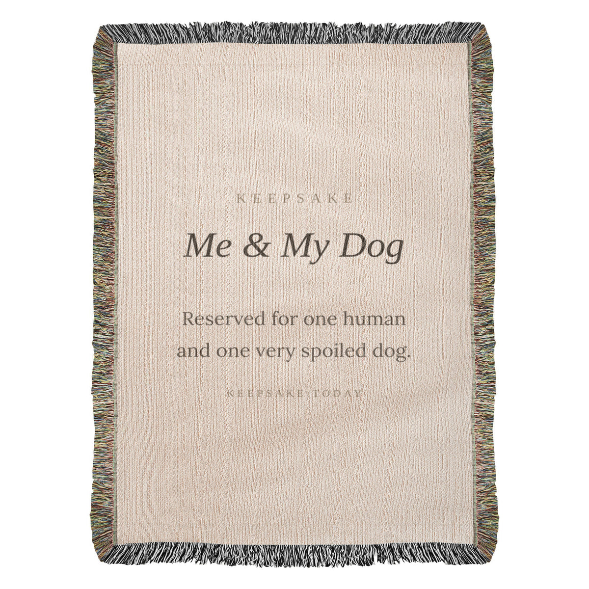 Me & My Dog Woven Keepsake Blanket - Gift for Dog Lovers