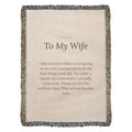 To My Wife Woven Keepsake Blanket - Heirloom Gift with Message