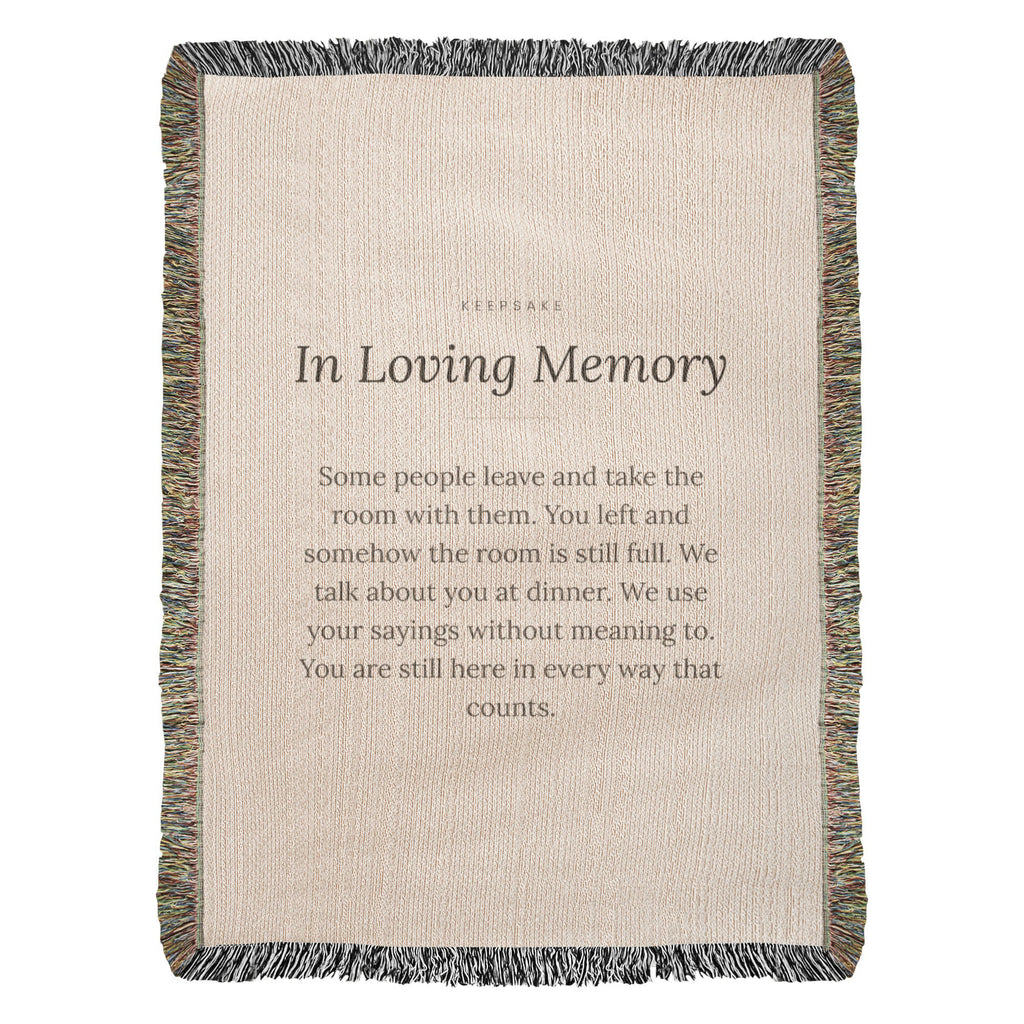 In Loving Memory Woven Keepsake Blanket - Memorial Sympathy Gift