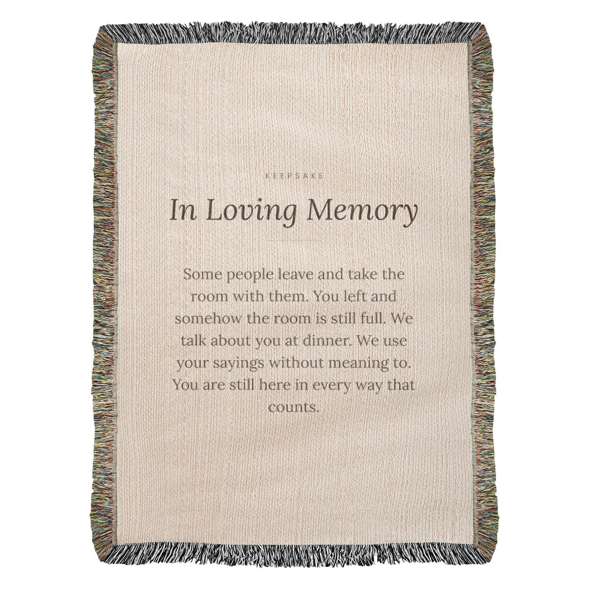 In Loving Memory Woven Keepsake Blanket - Memorial Sympathy Gift