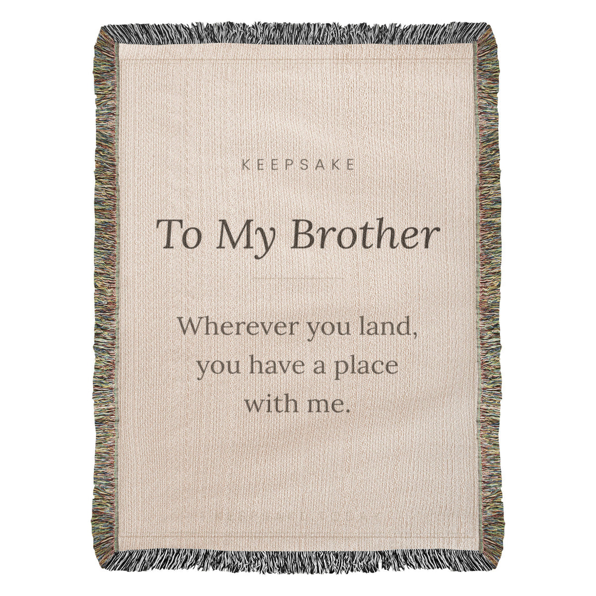 To My Brother Woven Keepsake Blanket – view 9