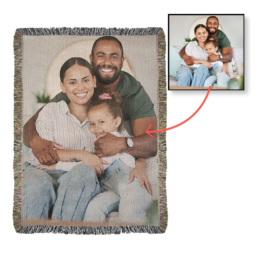 Our Family Woven Blanket - Heirloom Keepsake Gift