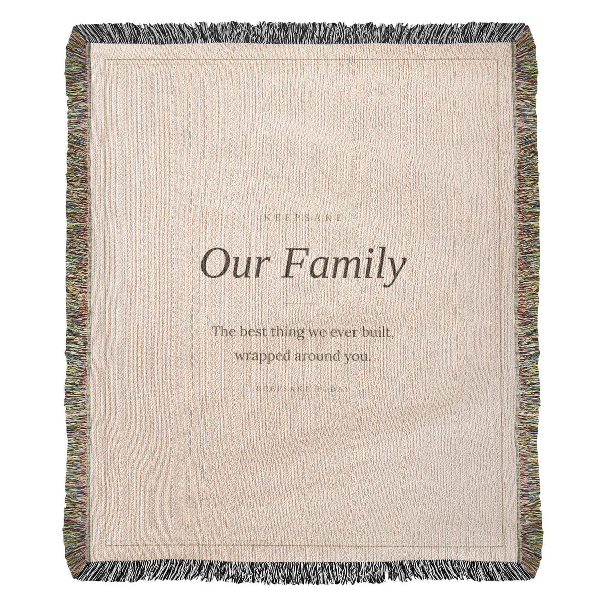 Our Family Woven Blanket - Heirloom Keepsake Gift