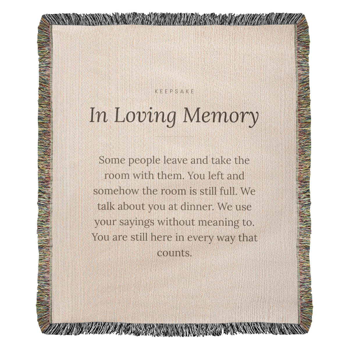 In Loving Memory Woven Keepsake Blanket - Memorial Sympathy Gift – view 3