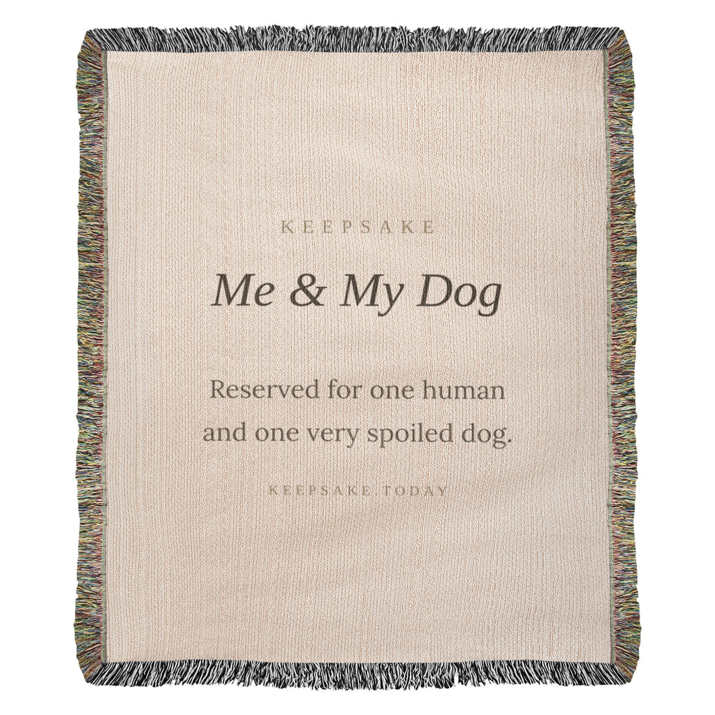 Me & My Dog Woven Keepsake Blanket - Gift for Dog Lovers
