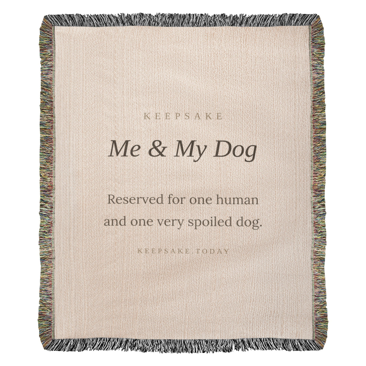 Me & My Dog Woven Keepsake Blanket - Gift for Dog Lovers