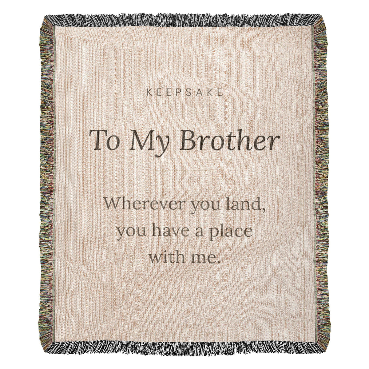 To My Brother Woven Keepsake Blanket – view 11