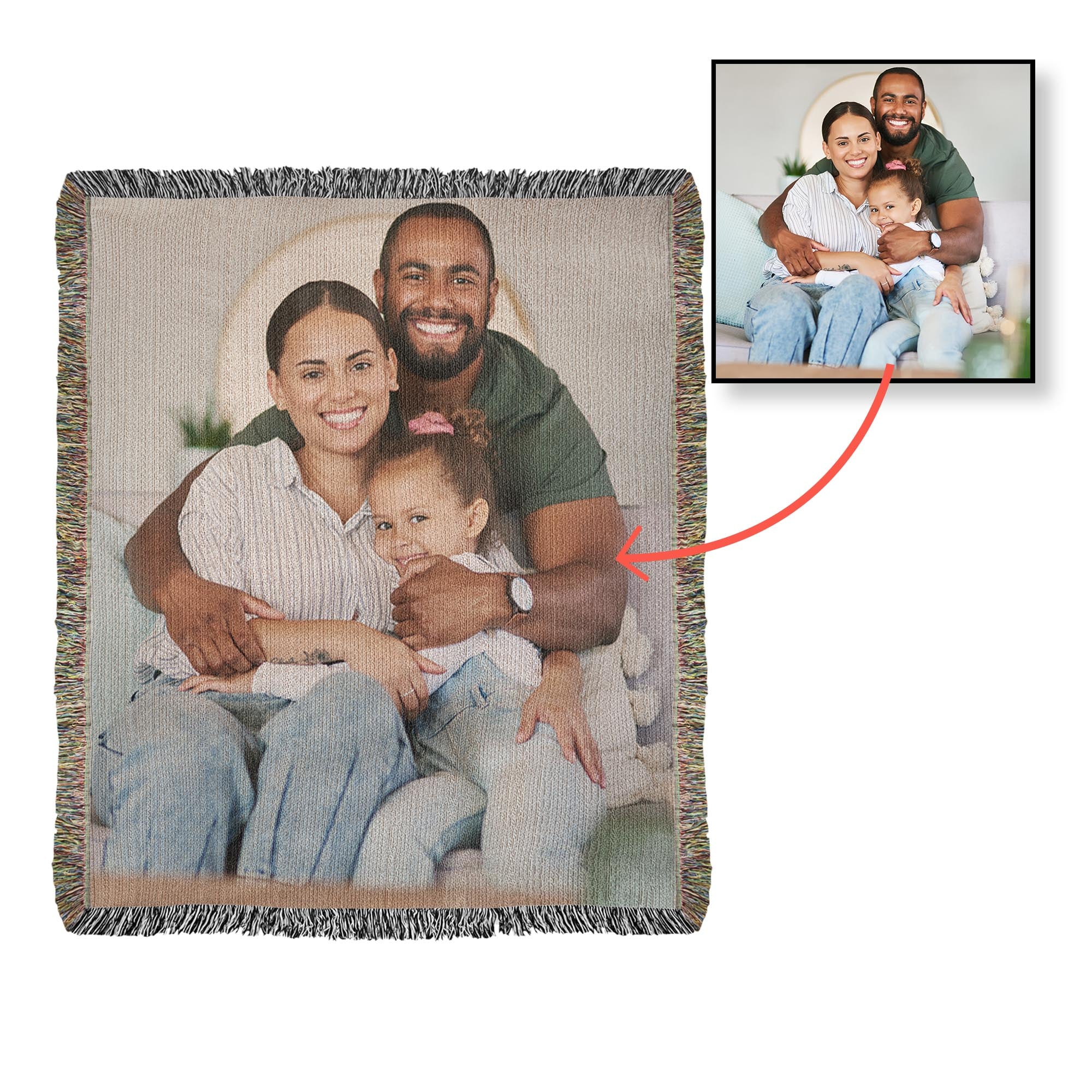 Our Family Woven Blanket - Heirloom Keepsake Gift