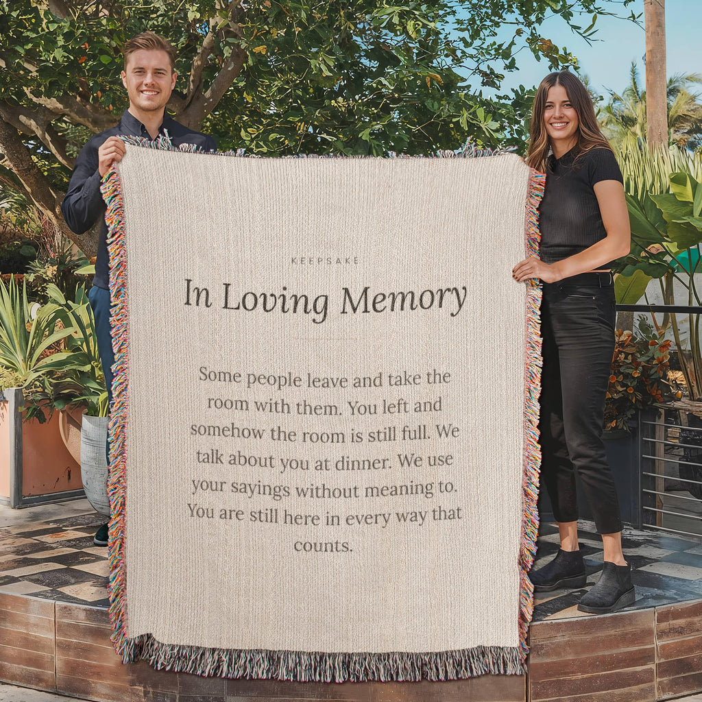 In Loving Memory Woven Keepsake Blanket - Memorial Sympathy Gift – view 13