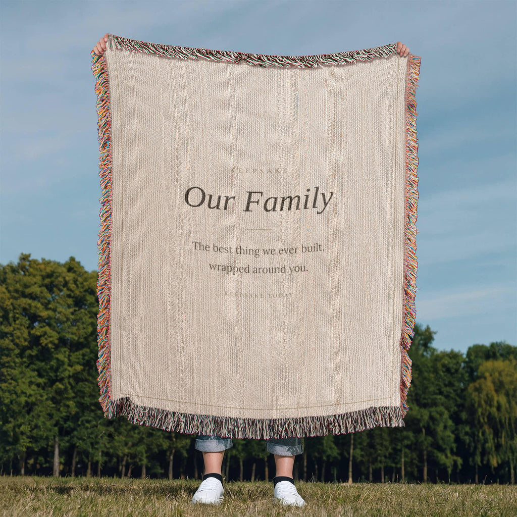 Our Family Woven Blanket - Heirloom Keepsake Gift