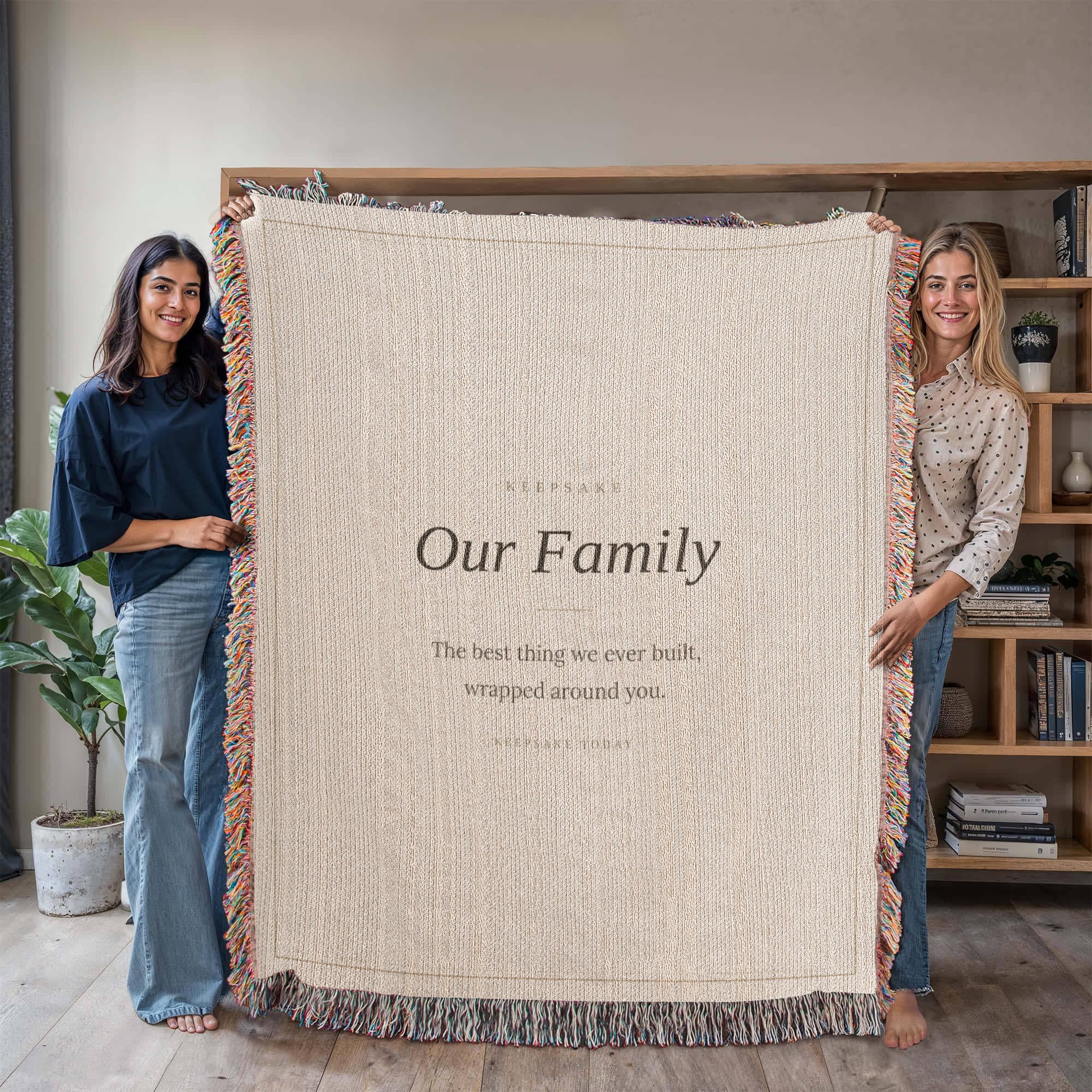 Our Family Woven Blanket - Heirloom Keepsake Gift