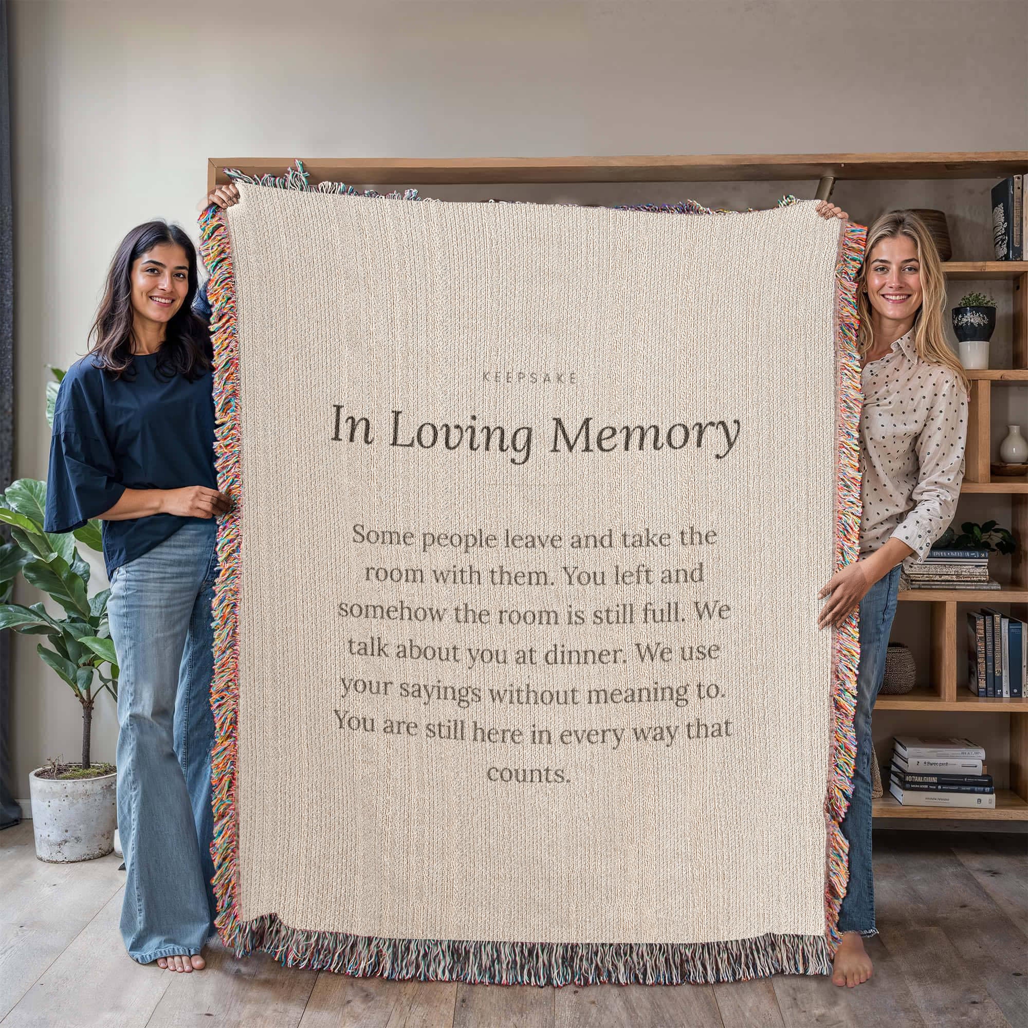 In Loving Memory Woven Keepsake Blanket - Memorial Sympathy Gift – view 7