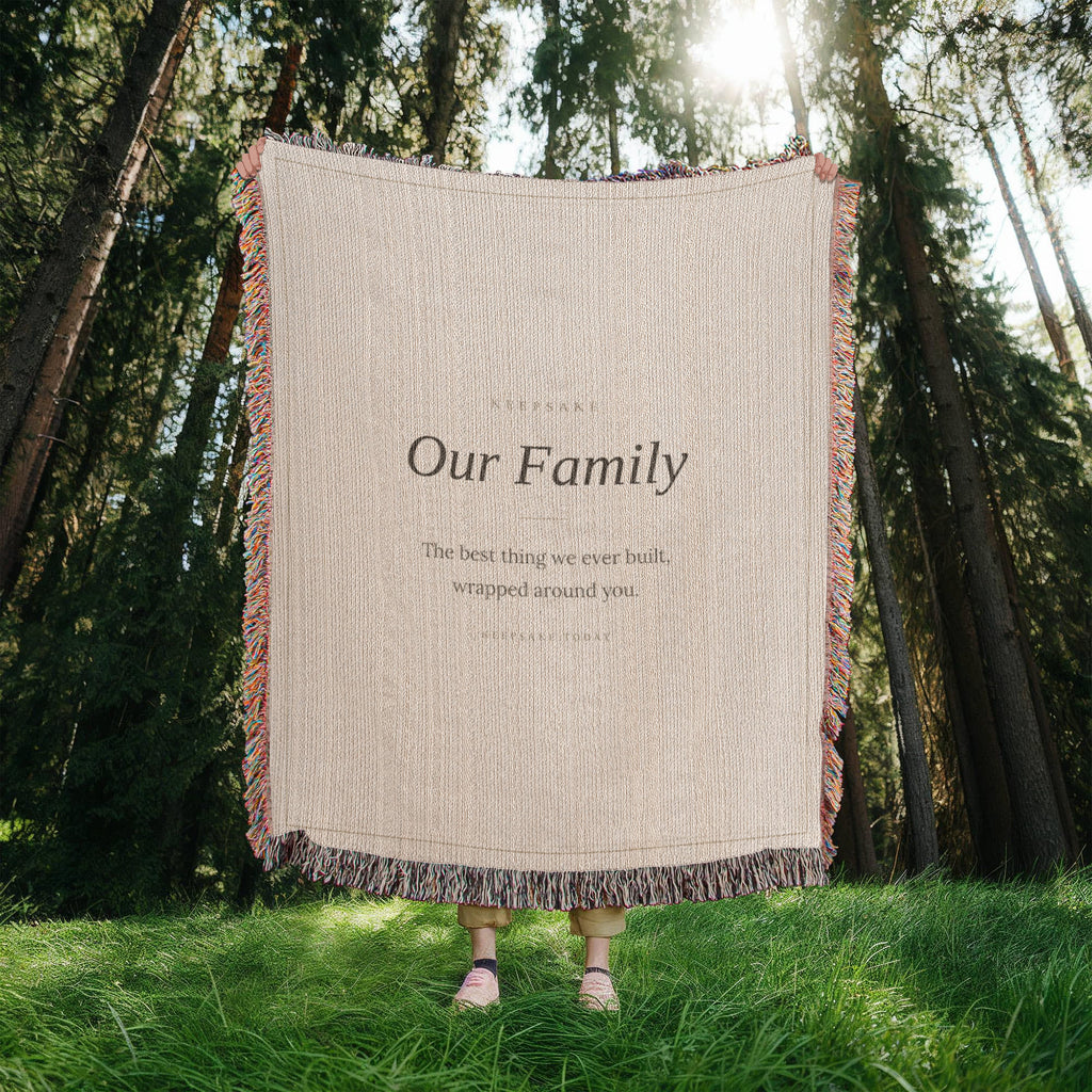Our Family Woven Blanket - Heirloom Keepsake Gift