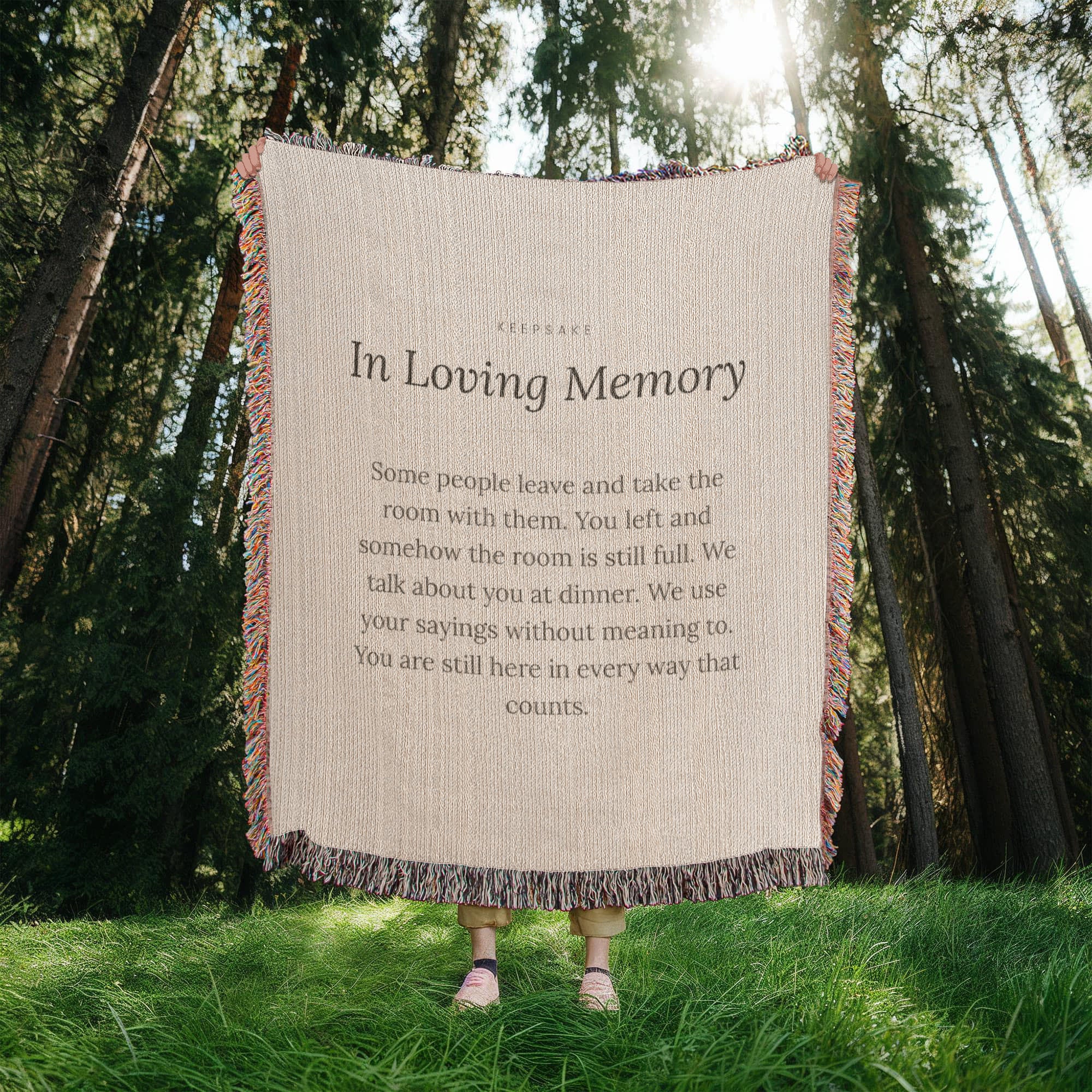 In Loving Memory Woven Keepsake Blanket - Memorial Sympathy Gift – view 10