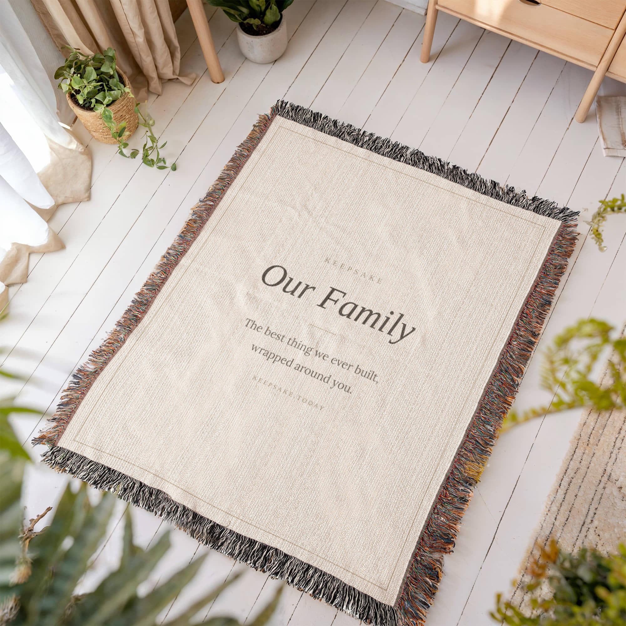 Our Family Woven Blanket - Heirloom Keepsake Gift
