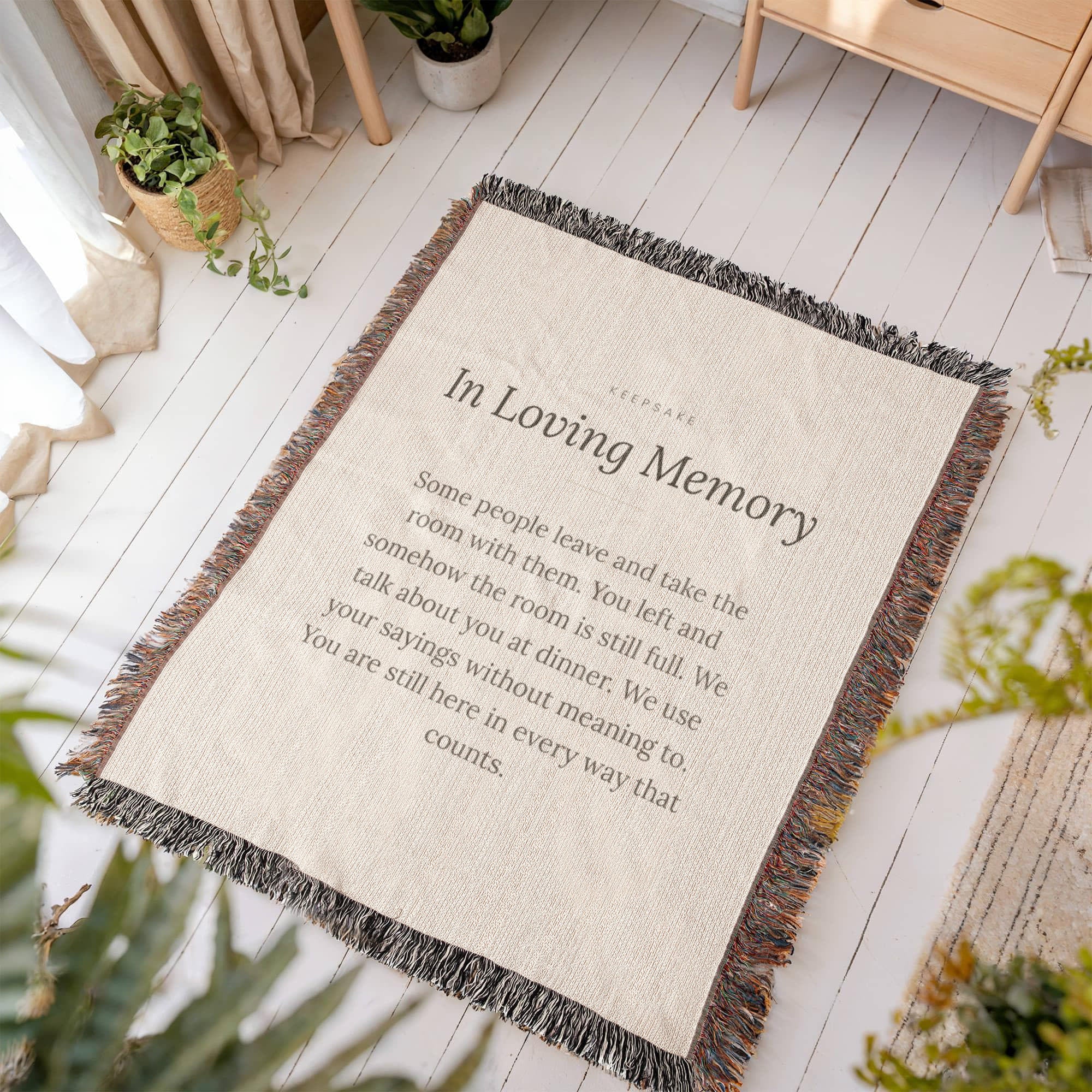 In Loving Memory Woven Keepsake Blanket - Memorial Sympathy Gift – view 12