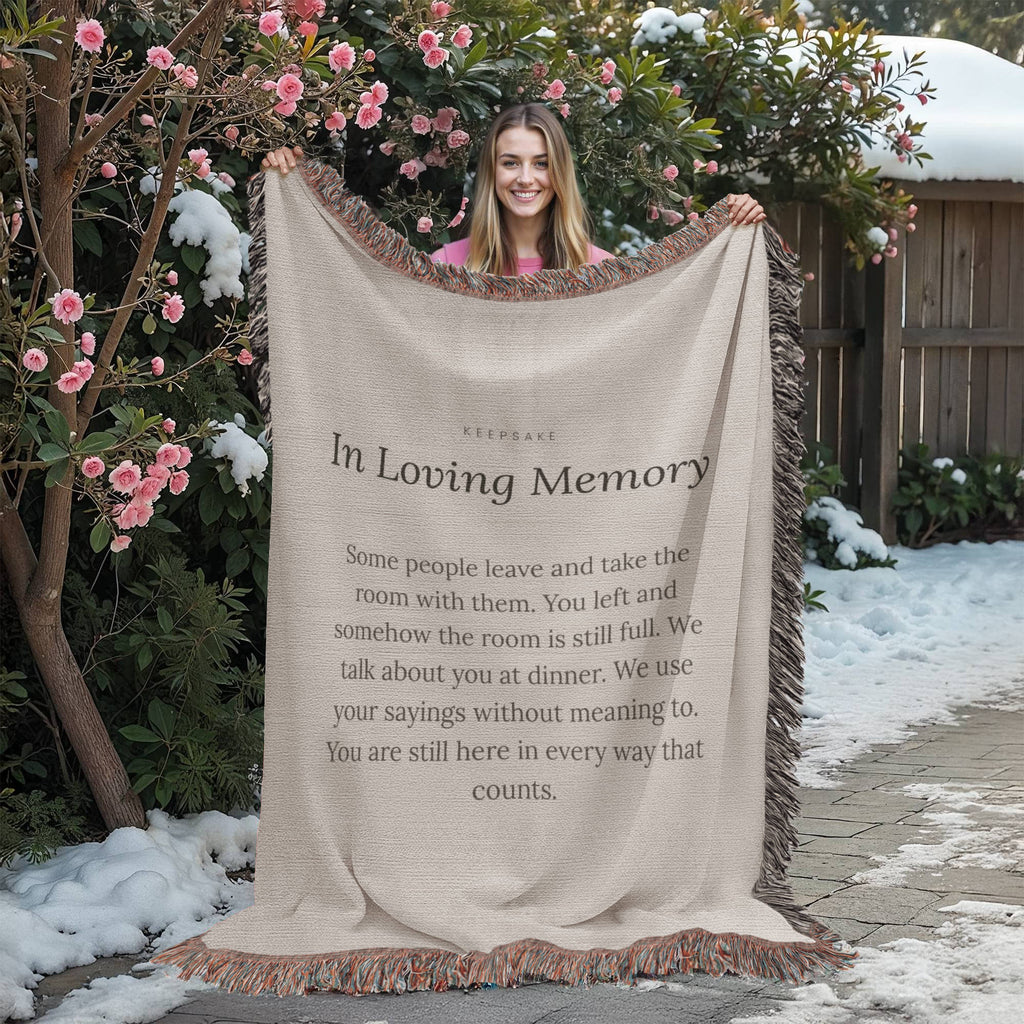 In Loving Memory Woven Keepsake Blanket - Memorial Sympathy Gift – view 4