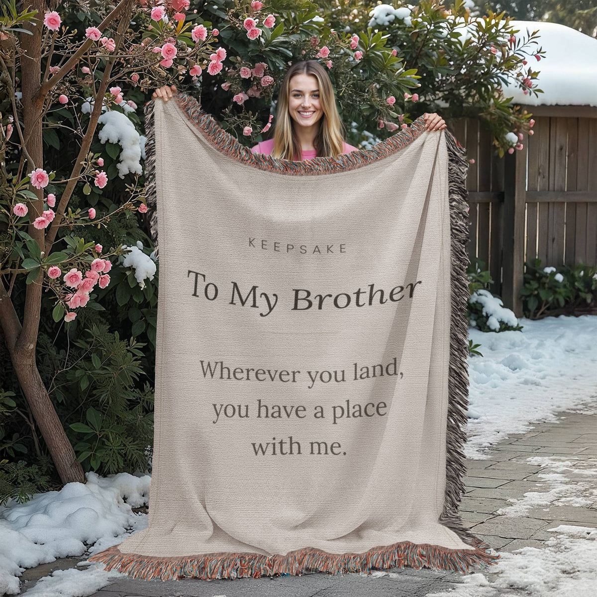 To My Brother Woven Keepsake Blanket – view 6