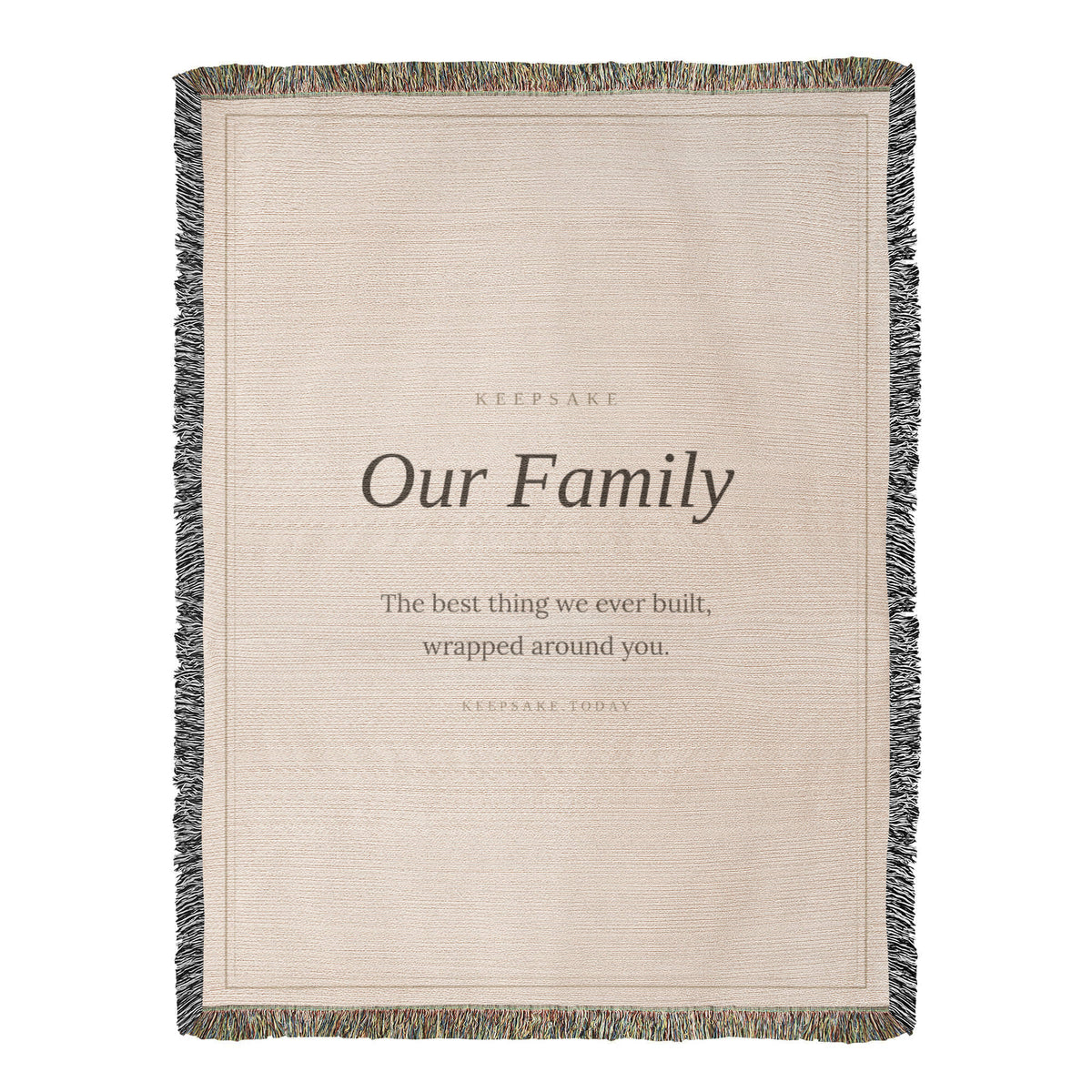 Our Family Woven Blanket - Heirloom Keepsake Gift