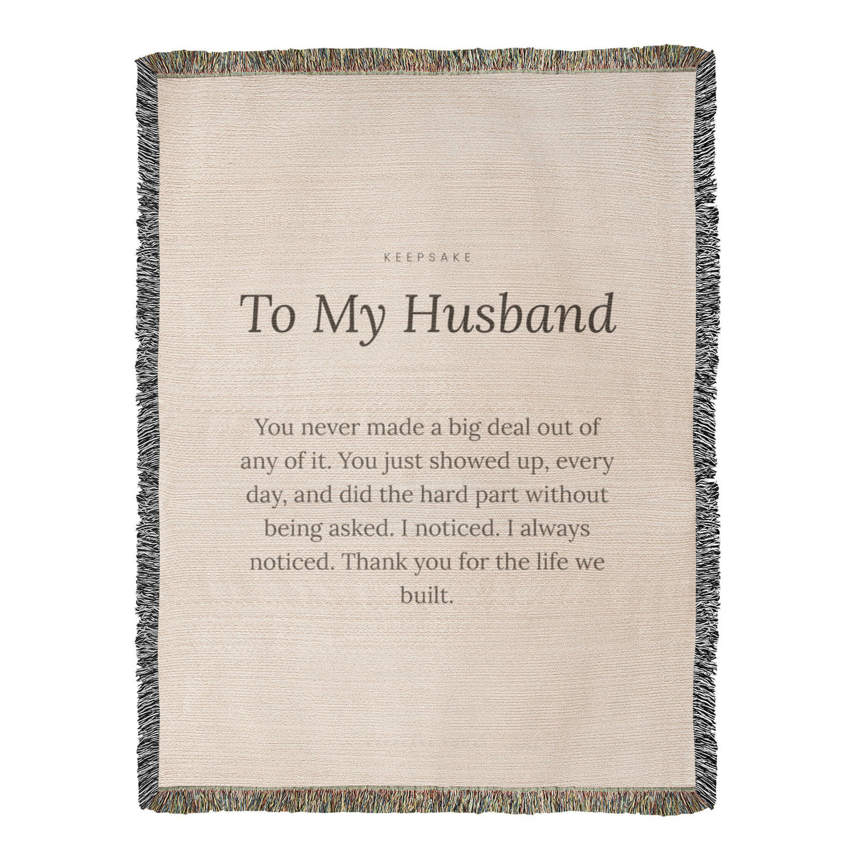 To My Husband Woven Keepsake Blanket - Heirloom Gift with Message – view 14