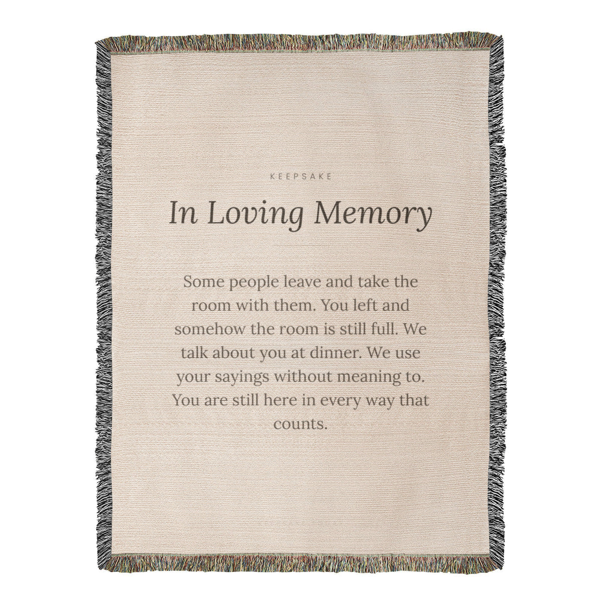 In Loving Memory Woven Keepsake Blanket - Memorial Sympathy Gift – view 2
