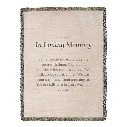 In Loving Memory Woven Keepsake Blanket - Memorial Sympathy Gift – view 2