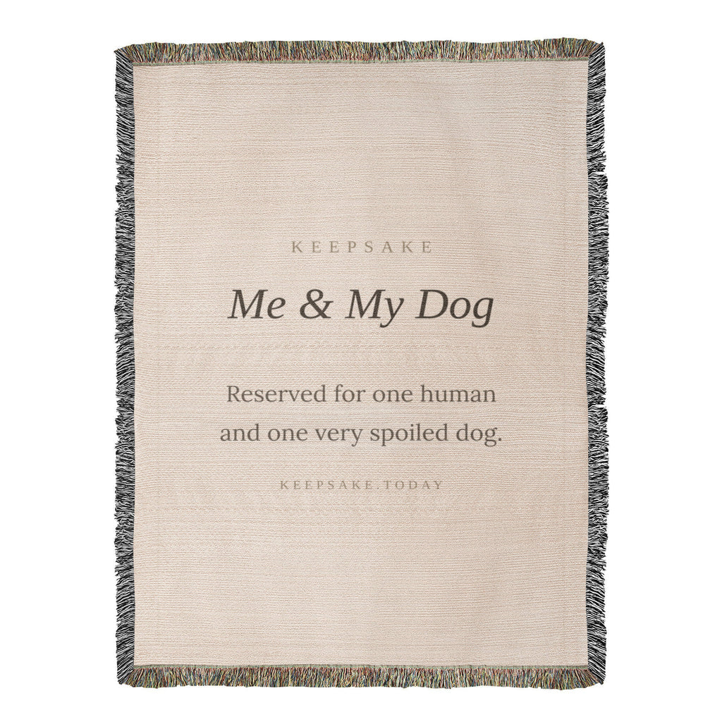 Me & My Dog Woven Keepsake Blanket - Gift for Dog Lovers