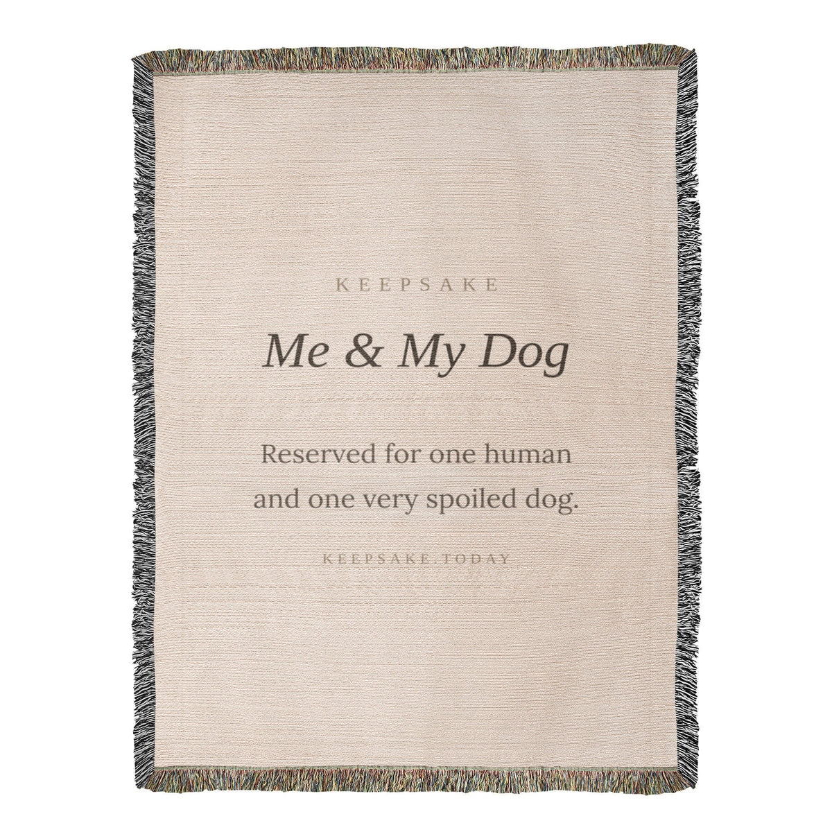 Me & My Dog Woven Keepsake Blanket - Gift for Dog Lovers