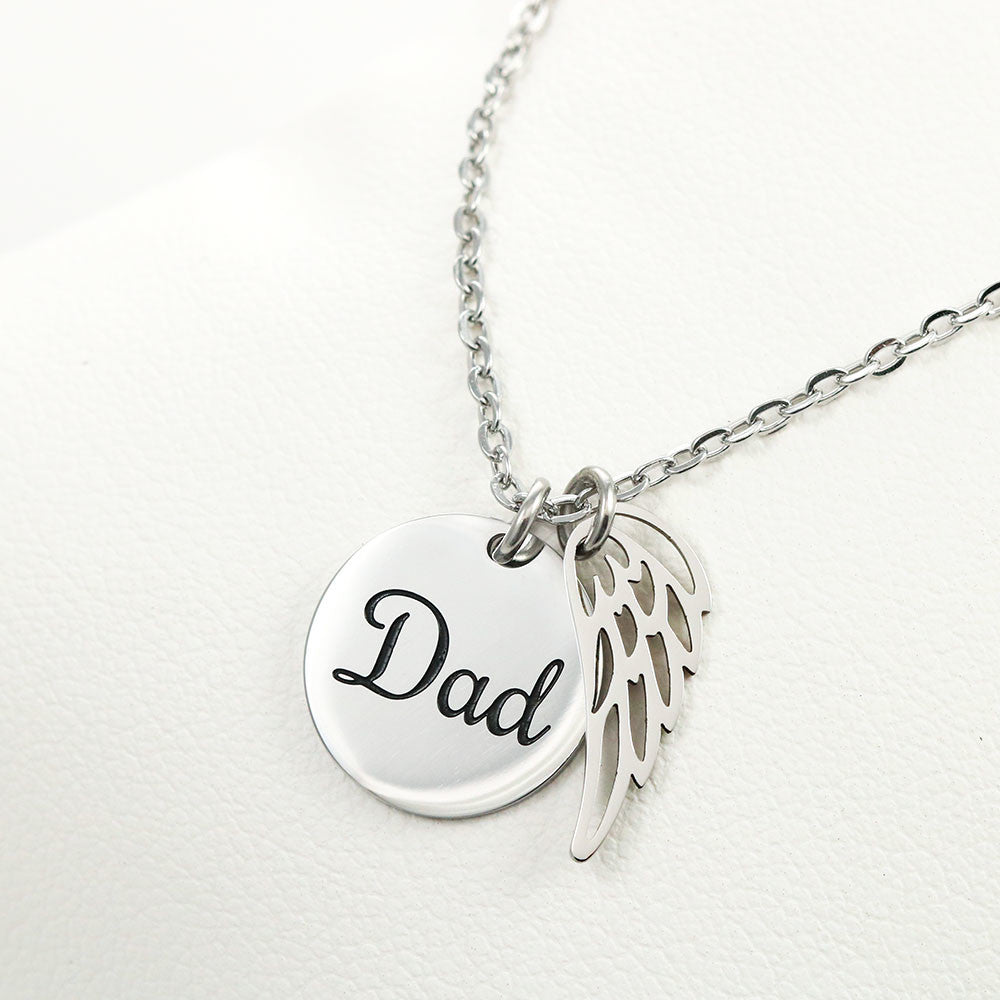 In Memory of Dad Memorial Necklace - Sympathy Keepsake Gift
