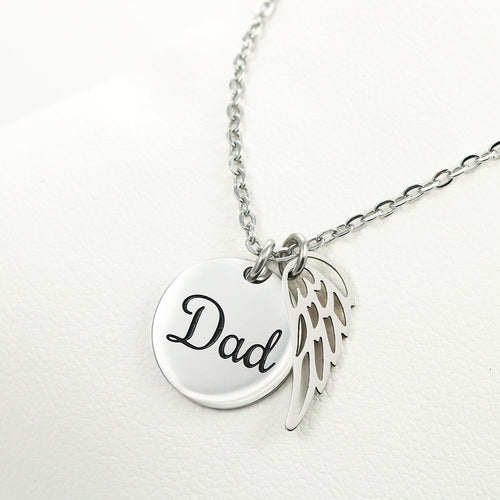 In Memory of Dad Memorial Necklace - Sympathy Keepsake Gift – view 2