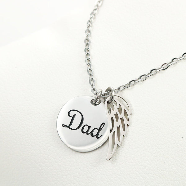 In Memory of Dad Memorial Necklace - Sympathy Keepsake Gift