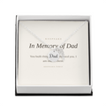 In Memory of Dad Memorial Necklace - Sympathy Keepsake Gift