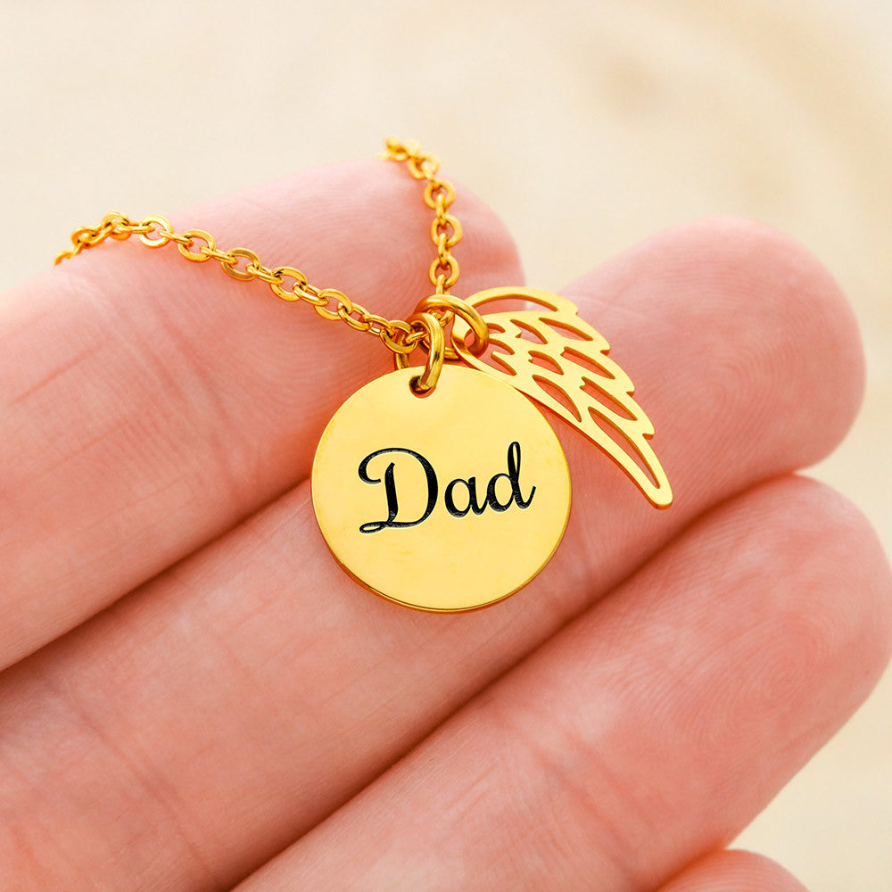 In Memory of Dad Memorial Necklace - Sympathy Keepsake Gift