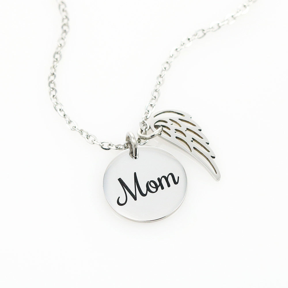 In Memory of Mom Memorial Necklace - Sympathy Keepsake Gift
