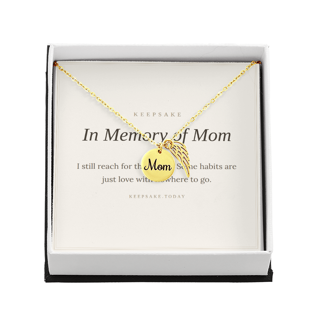 In Memory of Mom Memorial Necklace - Sympathy Keepsake Gift – view 5
