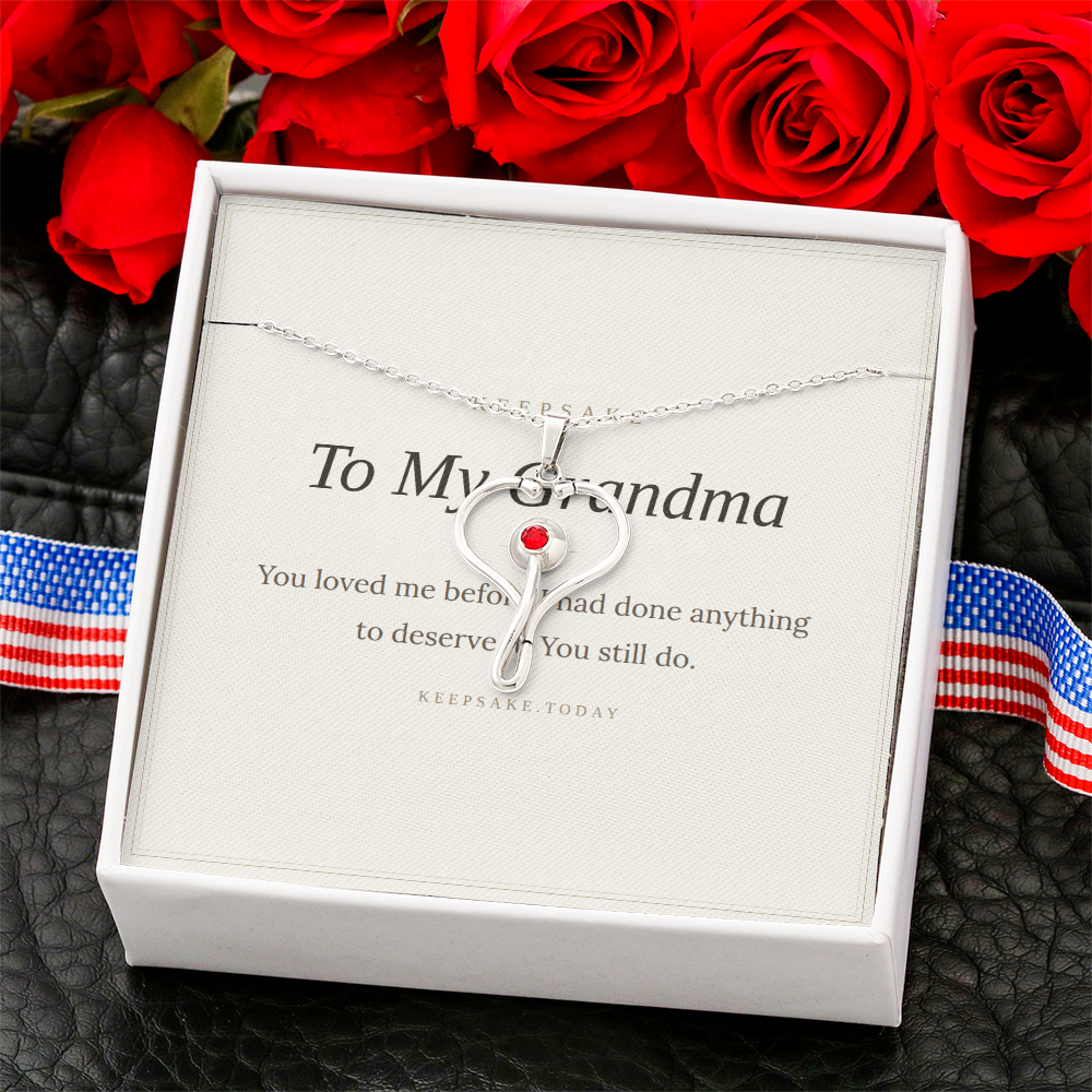 To My Grandma Necklace - Keepsake Gift from Grandchild