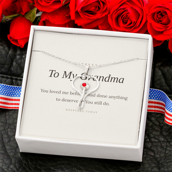To My Grandma Necklace - Keepsake Gift from Grandchild