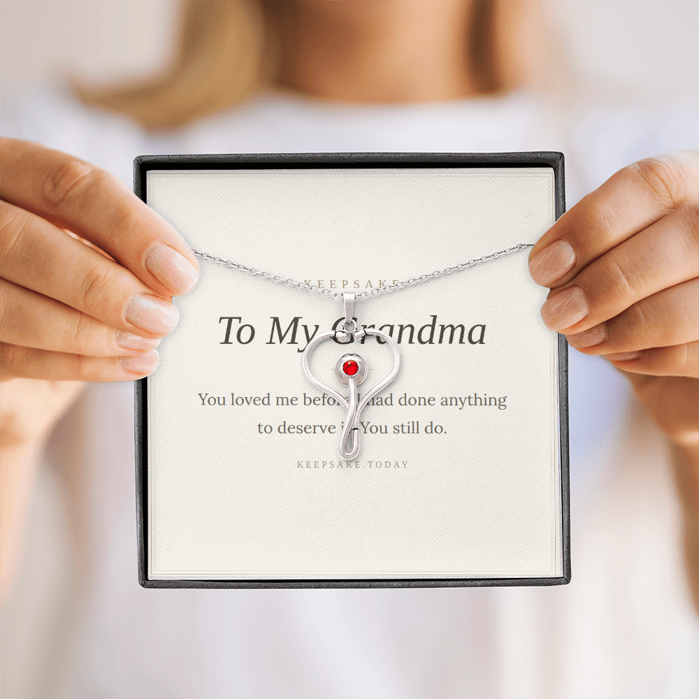 To My Grandma Necklace - Keepsake Gift from Grandchild