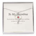 To My Grandma Necklace - Keepsake Gift from Grandchild