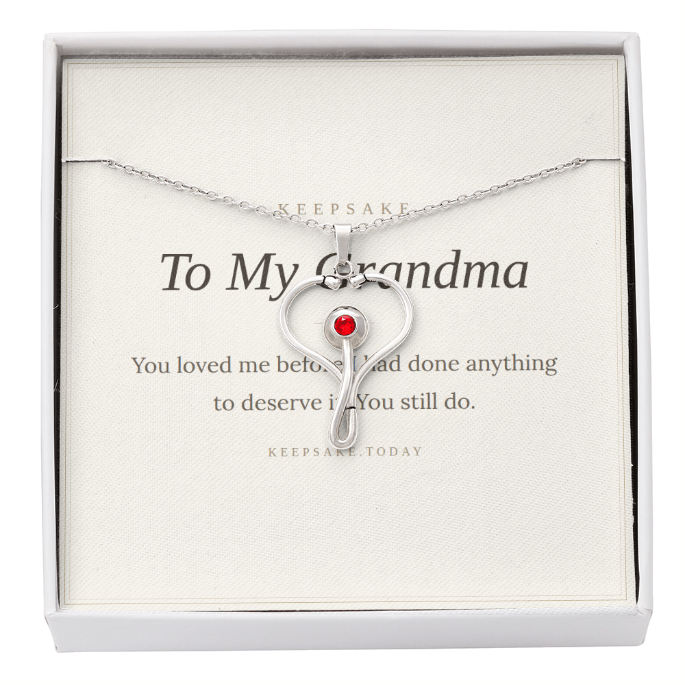 To My Grandma Necklace - Keepsake Gift from Grandchild