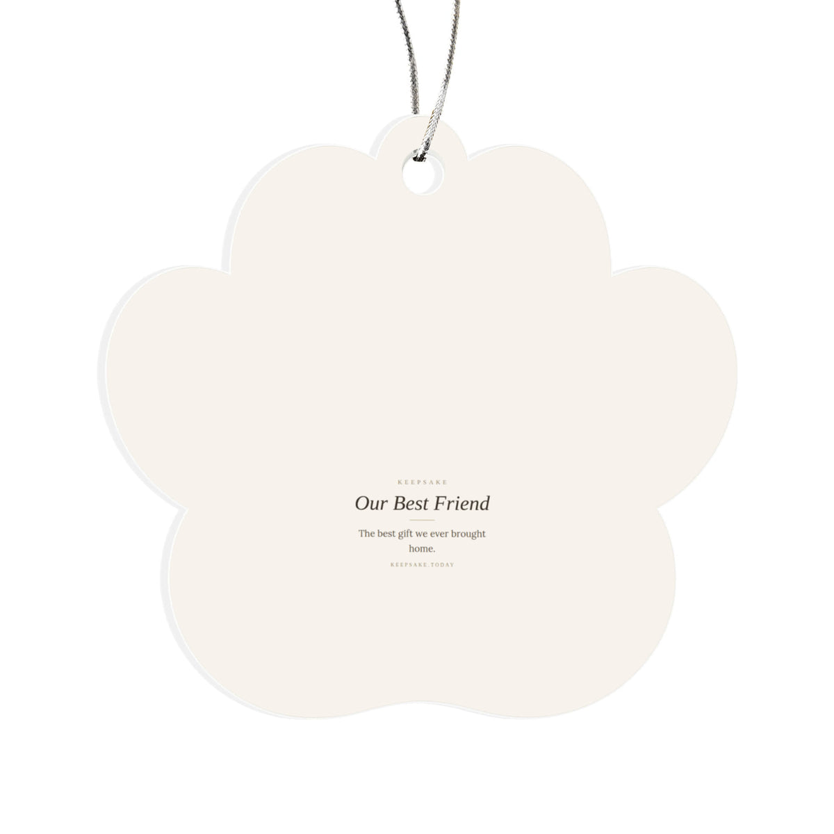 Dog Christmas Ornament Paw Print - Keepsake Gift for Pet Owners