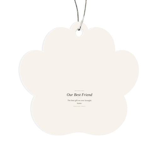 Dog Christmas Ornament Paw Print - Keepsake Gift for Pet Owners