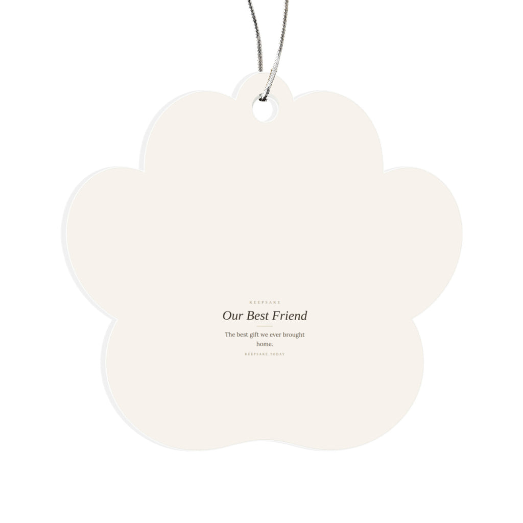 Dog Christmas Ornament Paw Print - Keepsake Gift for Pet Owners