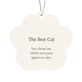 The Best Cat Paw Print Christmas Ornament - Keepsake Gift for Cat Lovers