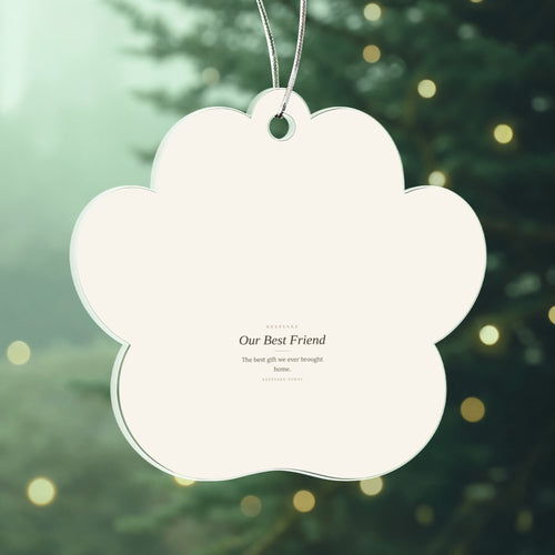 Dog Christmas Ornament Paw Print - Keepsake Gift for Pet Owners – view 2