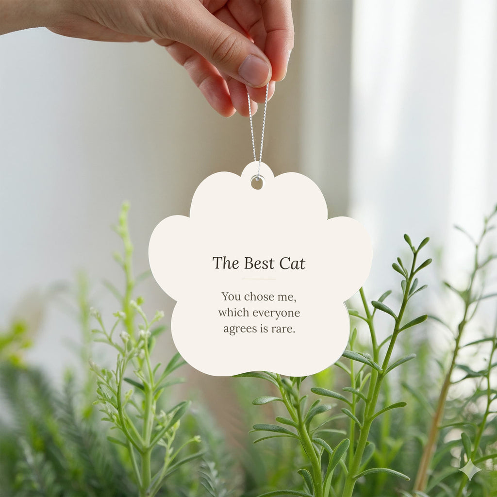 The Best Cat Paw Print Christmas Ornament - Keepsake Gift for Cat Lovers – view 5