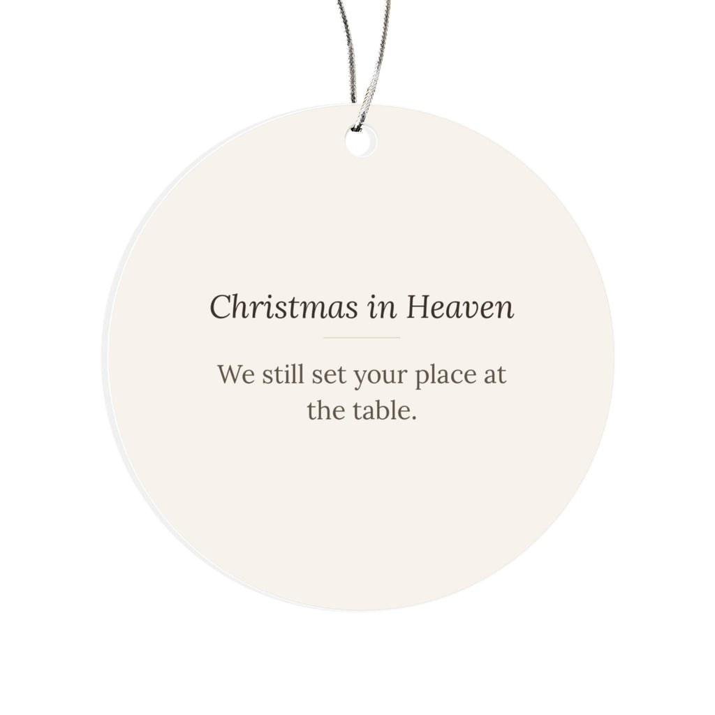Christmas in Heaven Memorial Ornament - Keepsake Remembrance Gift